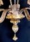 Art Nouveau Italian Murano Glass Wall Sconce in Blown Glass and Gold, 1950s 9