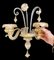 Art Nouveau Italian Murano Glass Wall Sconce in Blown Glass and Gold, 1950s 18