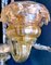 Art Nouveau Italian Murano Glass Wall Sconce in Blown Glass and Gold, 1950s 15