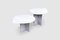 White Carrara Marble Teardrop Side Tables, Germany, 1970s, Set of 2 1