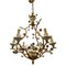 Ceramic Gold Gilded Chandelier, 1940s, Image 1