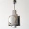 Space Age Ceiling Light in Brushed Steel & Glass, 1960s 1