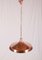 Lámpara colgante danesa de cobre martillado, años 50, Imagen 4