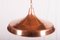 Lámpara colgante danesa de cobre martillado, años 50, Imagen 3