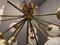 Large Opaline Glass Brass Sputnik Starburst Flushmount, 1980s, Image 7