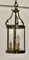 French Art Deco Brass Glass Lantern Hall Light, 1960s 1