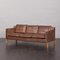 Vintage Brown Aniline Leather Sofa by Stouby, Denmark, 1970s, Image 1