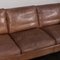 Braunes Vintage Anilin Ledersofa von Stouby, Dänemark, 1970er 9