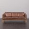 Vintage Brown Aniline Leather Sofa by Stouby, Denmark, 1970s 2