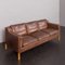 Vintage Brown Aniline Leather Sofa by Stouby, Denmark, 1970s 8