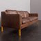 Vintage Brown Aniline Leather Sofa by Stouby, Denmark, 1970s 10