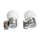 Appliques Mid-Century en Chrome avec Cristaux Opalina Blancs, Set de 2 4