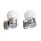 Mid-Century Chrome Sconces with White Opalina Crystals, Set of 2, Image 4