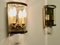 French Twin Light Convex Wall Lanterns in Brass, 1960s, Set of 2 8