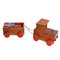 Large Modernist Art Deco Wooden Train in the style of Ado, 1950s, Set of 2, Image 1