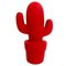 Rote Vintage Kaktuslampe aus Porzellan 3