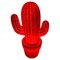 Rote Vintage Kaktuslampe aus Porzellan 7