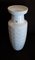 Vintage German Ceramic Vase with Stylized Flower Decor and White Glaze by Scheurich, 1970s 2