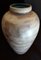 Large Vintage Germans-Plated Ceramic Vase with Beige-Brown Glaze from Ceramano, 1970s 2