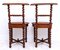 19th Century Fumeuses Smoker's Chairs in Oak, Set of 2 2