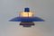 Vintage Danish Blue Ceiling Pendant PH5 by Poul Henningsen for Louis Poulsen, 1960s, Image 2