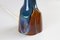 Danish Modern Blue and Brown Ceramic Table Lamp by E. Johansen for Søholm, 1960s, Image 5