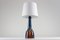 Danish Modern Blue and Brown Ceramic Table Lamp by E. Johansen for Søholm, 1960s 1