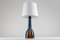 Danish Modern Blue and Brown Ceramic Table Lamp by E. Johansen for Søholm, 1960s, Image 1