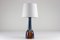 Danish Modern Blue and Brown Ceramic Table Lamp by E. Johansen for Søholm, 1960s 2