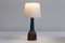 Danish Modern Blue and Brown Ceramic Table Lamp by E. Johansen for Søholm, 1960s, Image 8