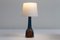 Danish Modern Blue and Brown Ceramic Table Lamp by E. Johansen for Søholm, 1960s, Image 8