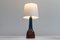 Danish Modern Blue and Brown Ceramic Table Lamp by E. Johansen for Søholm, 1960s 9