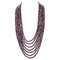 Multi-Strands Necklace with Garnets, 1970s 1