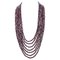 Multi-Strands Necklace with Garnets, 1970s, Image 1