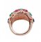 18 Karat Rose Gold Ring with Sapphires, Emeralds, Rubies & Diamonds 3