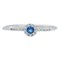 18 Karat White Gold Modern Ring with Sapphire & Diamonds 1