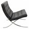 Barcelona Sessel aus schwarzem Leder von Ludwig Mies van der Rohe, 2000er 2