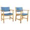 Vintage Lacquered Oak Armchair by Hans J. Wegner for Getama 1