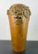 Large Art Nouveau Golden Ceramic Terracotta Vase by Desrousseaux, France, 1900s, Image 3