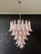 Vintage Italian Murano Chandelier with Pink Glass Petals, 1990s 1