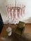 Lámpara de araña italiana vintage de Murano con pétalos de vidrio rosa, años 90, Imagen 20