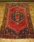 Vintage Turkish Rug in Reds and Blues, 1920s, Image 12