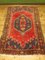 Vintage Turkish Rug in Reds and Blues, 1920s 3