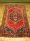 Vintage Turkish Rug in Reds and Blues, 1920s, Image 3