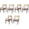 Mid-Century Danish Rosewood Veneer Dining Chairs, Set of 6 5