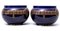 Large Dark Cobalt Blue Cache-Pots from Sarreguemines, 1800s, Set of 2 1