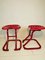 Vintage Red Tractor Seat Stools, 1980s, Set of 2 10