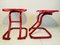 Vintage Red Tractor Seat Stools, 1980s, Set of 2 1
