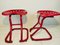 Vintage Red Tractor Seat Stools, 1980s, Set of 2 9