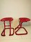 Vintage Red Tractor Seat Stools, 1980s, Set of 2 8